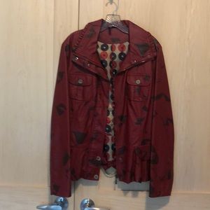 Faux leather jacket sz XL. EYE-CATCHING!